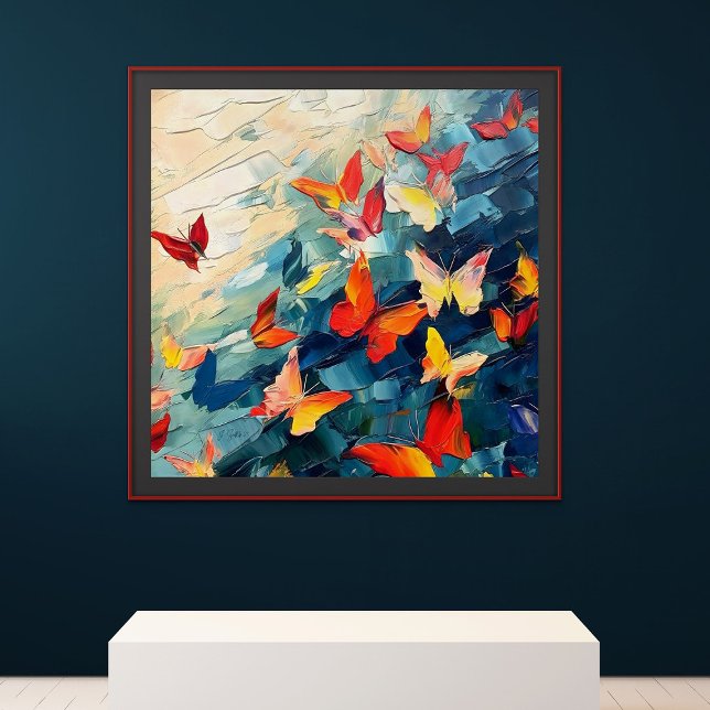Butterflies in Motion – Expressive Abstract Flight Poster (Butterflies in Motion – Expressive Abstract Flight)
