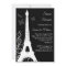 Butterflies in Paris Birthday Invite black