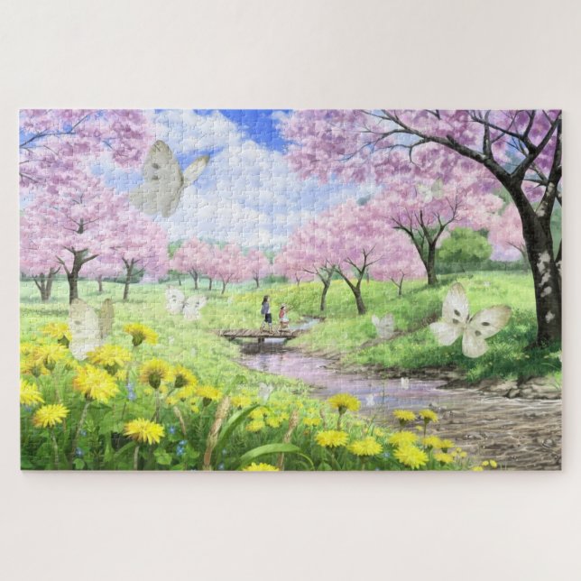 Butterflies in Spring Jigsaw Puzzle (Horizontal)