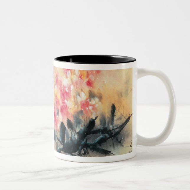 Butterflies in Spring Two-Tone Coffee Mug (Right)