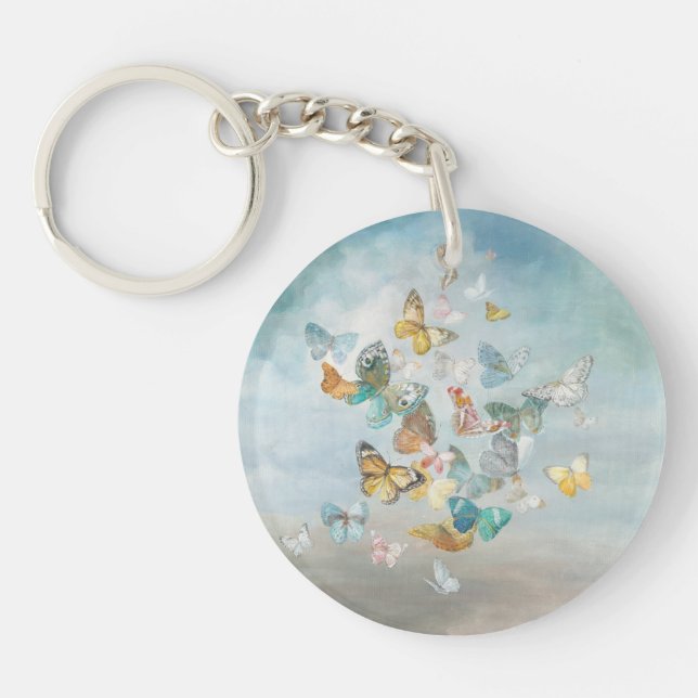 Butterflies in the Clouds Key Ring (Front)