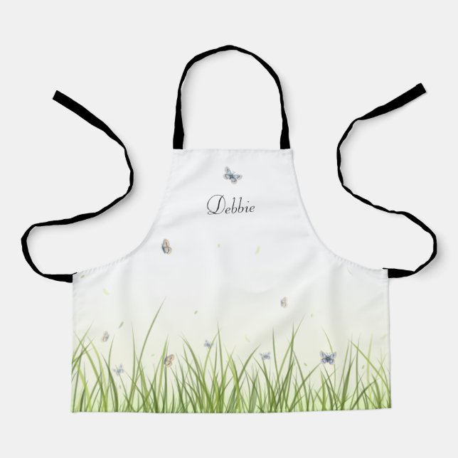 Butterflies in the Sun Pretty Personalised Kid's Apron (Front)