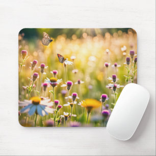 Butterflies In Wildflower Meadow Mouse Pad