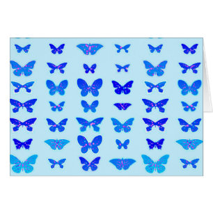 Butterflies, indigo, sky blue background