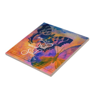 Butterflies It is well Ceramic Tile