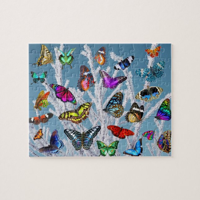 Butterflies jigsaw puzzle nature kids gift animals (Horizontal)