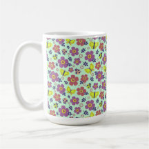 Butterflies, Ladybugs, Flowers, and Leaves