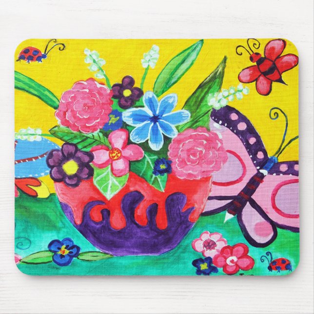 Butterflies & Ladybugs Mousepad (Front)