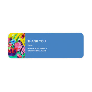 Butterflies & Ladybugs Wedding Thank You Label Return Address Label