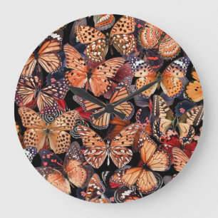 Butterflies Large Clock