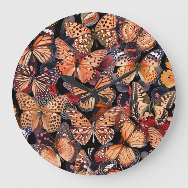 Butterflies Large Clock (Front)