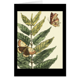 Butterflies & Leaves with Black Frame