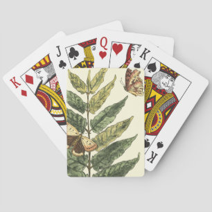 Butterflies & Leaves with Black Frame Playing Cards
