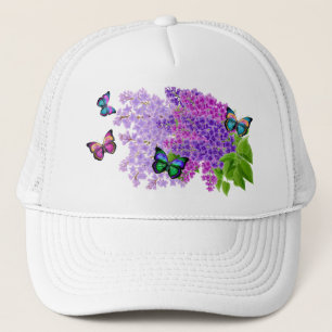 Butterflies & Lilacs Trucker Hat