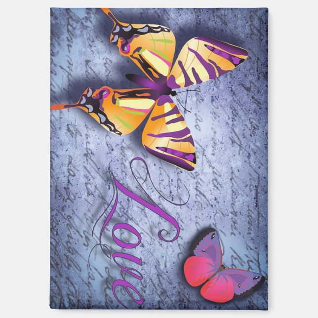 Butterflies love blue magnet (Front)