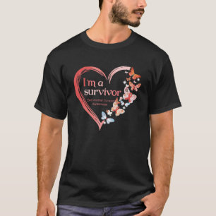 Butterflies Love I‘M A Survivor Endometrial Canc T-Shirt