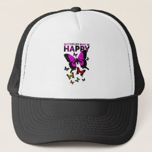 Butterflies Make Me Happy Trucker Hat