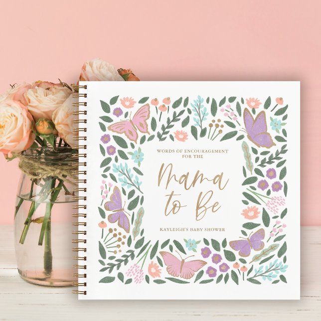 Butterflies Mama to Be Baby Shower Guest Book (Creator Uploaded)