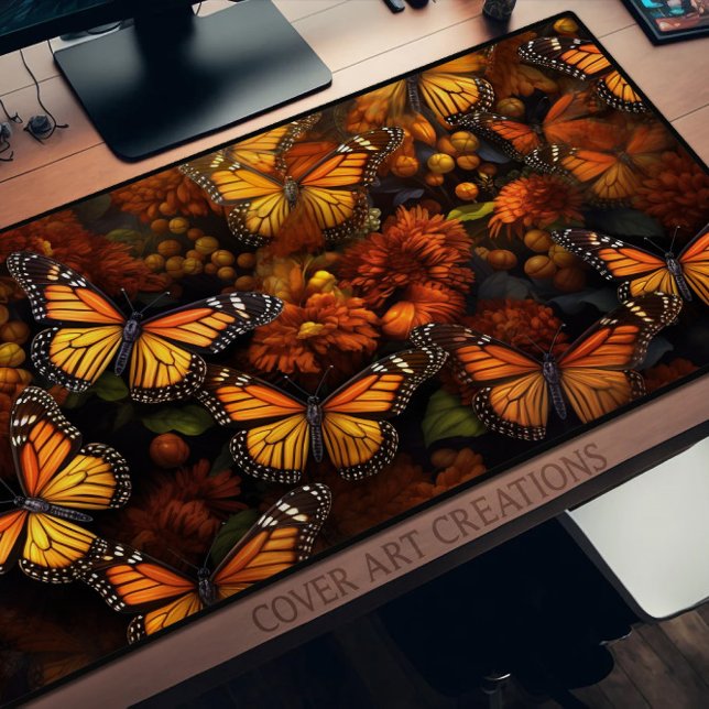 Butterflies, Monarchs And Wildflowers Desk Mat (Creator Uploaded)