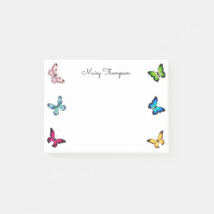 Butterflies Monogram Name Post-it Notes