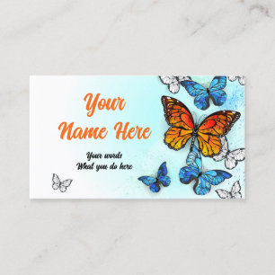 Butterflies Morpho and Monarchs Business Card