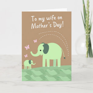 Butterflies Mothers Day Wife Card