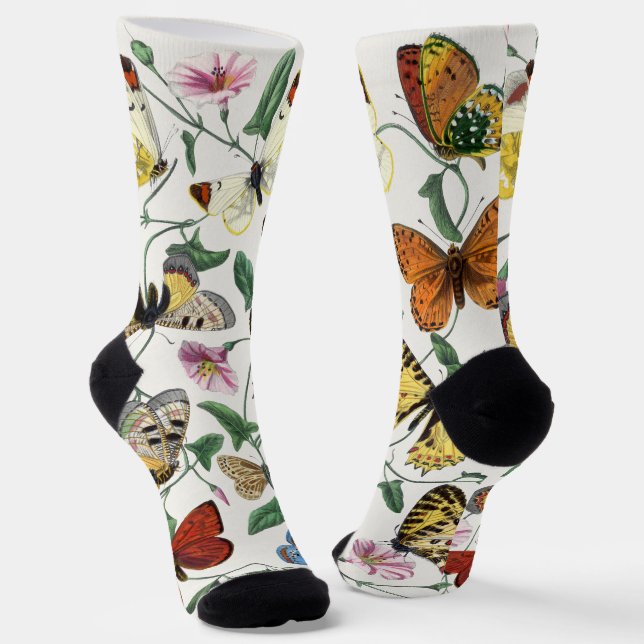 Butterflies & Moths 2 Socks (Angled)
