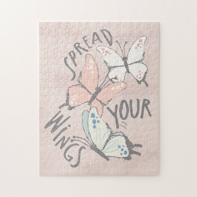 Butterflies Motivational Message Illustrated Jigsaw Puzzle (Vertical)