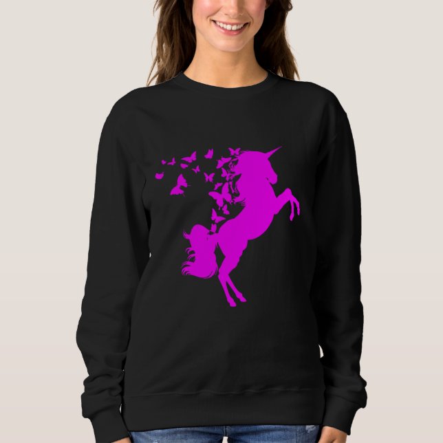 Butterflies N Unicorns Magical Fairies Sweatshirt (Front)