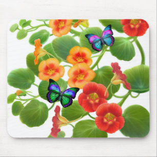 Butterflies & Nasturtiums Mousepad