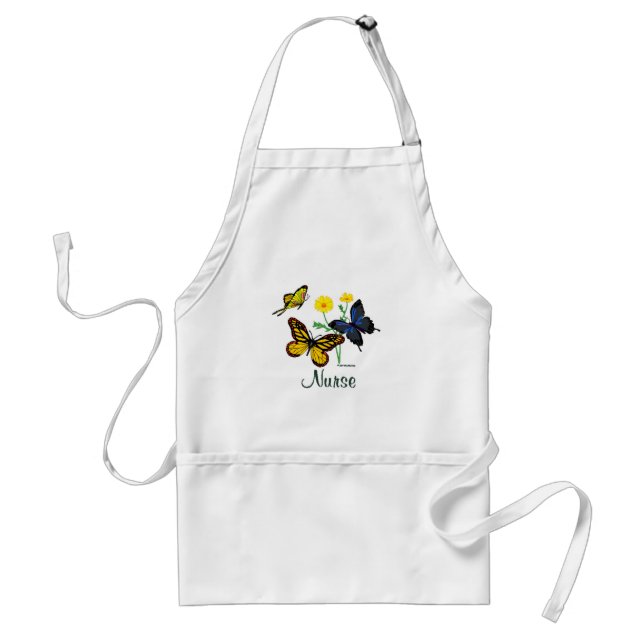 Butterflies Nurse Standard Apron (Front)