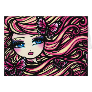 Butterflies of Hope Pink Fantasy Fairy Girl
