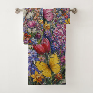 Butterflies of Paradise – A Colourful Wildflower Bath Towel Set