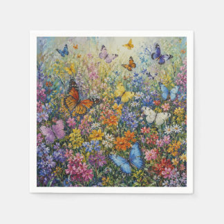 Butterflies of Paradise – A Colourful Wildflower Napkin