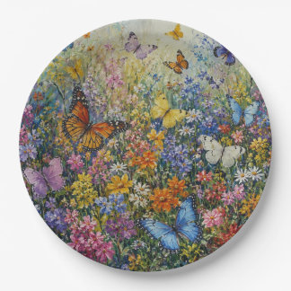 Butterflies of Paradise – A Colourful Wildflower Paper Plate