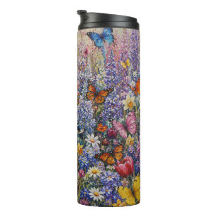 Butterflies of Paradise – A Colourful Wildflower Thermal Tumbler
