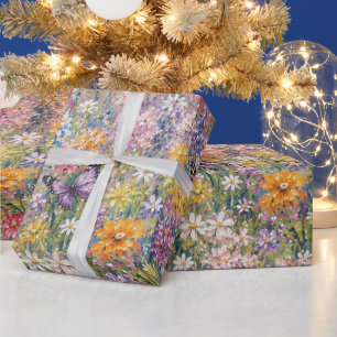 Butterflies of Paradise – A Colourful Wildflower Wrapping Paper