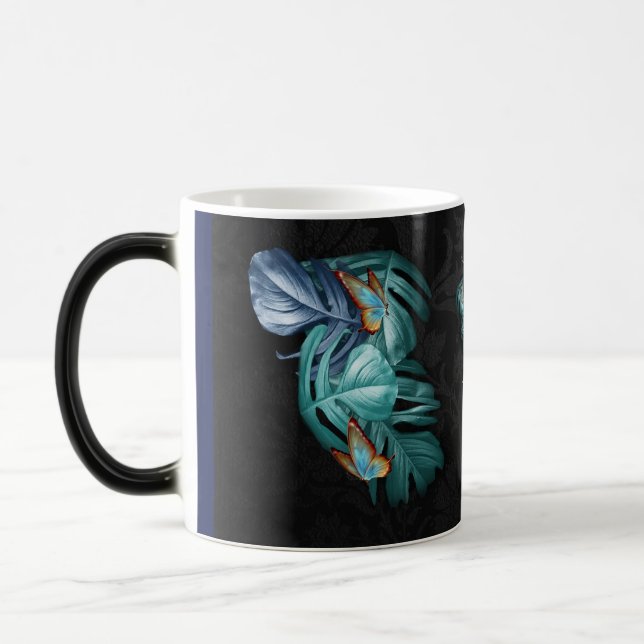 Butterflies of Paradise/Tropical Turquoise  Magic Mug (Left)