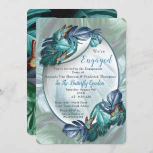 Butterflies of Paradise/Tropical Turquoise Splash Invitation