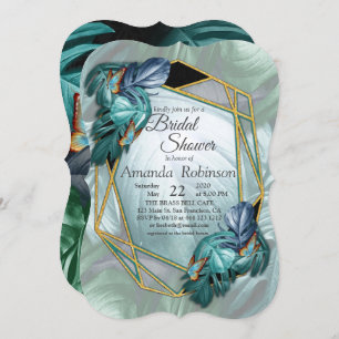 Butterflies of Paradise/Tropical Turquoise Splash Invitation