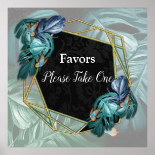 Butterflies of Paradise/Tropical Turquoise Splash Poster