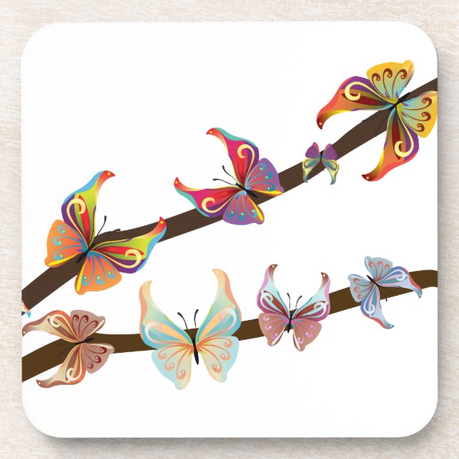 Butterflies on a Branch Coaster (Front)