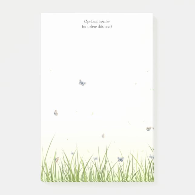 Butterflies on a Sunny Day Personalizable Post-it  Notes (Front)