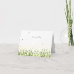 Butterflies on a Sunny Day Pretty Personalised Note Card