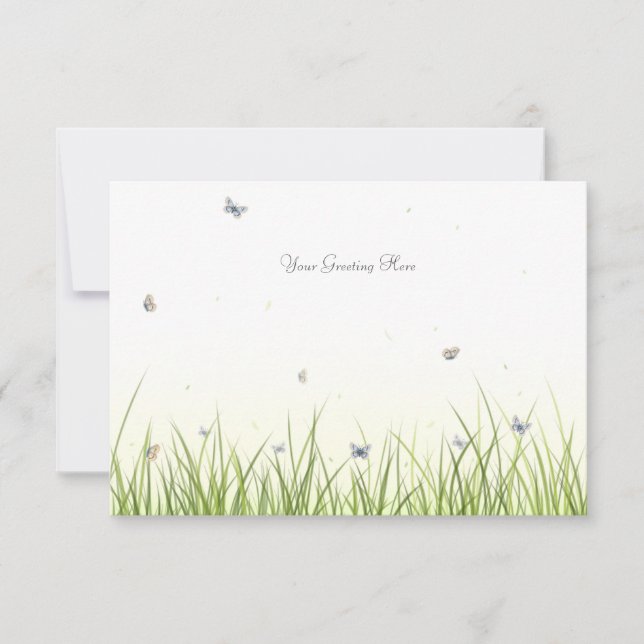 Butterflies on a Sunny Day Pretty Personalised Tha Thank You Card (Front)