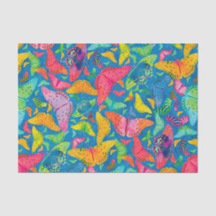 Butterflies on Blue Flutterby Summer Tissue Paper