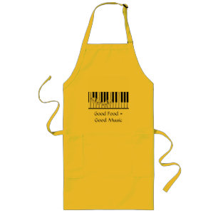 butterflies on keyboard Theme Long Apron