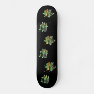 Butterflies on Leaves Skateboard