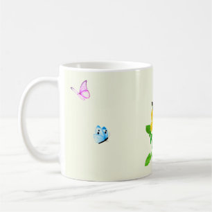 Butterflies on Pale Yellow Mug