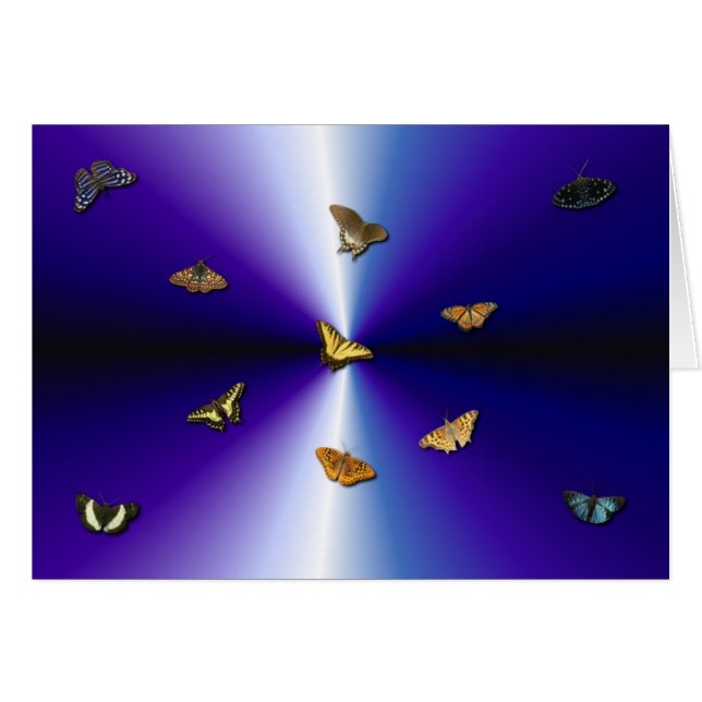 Butterflies on purple rainbow (Front Horizontal)
